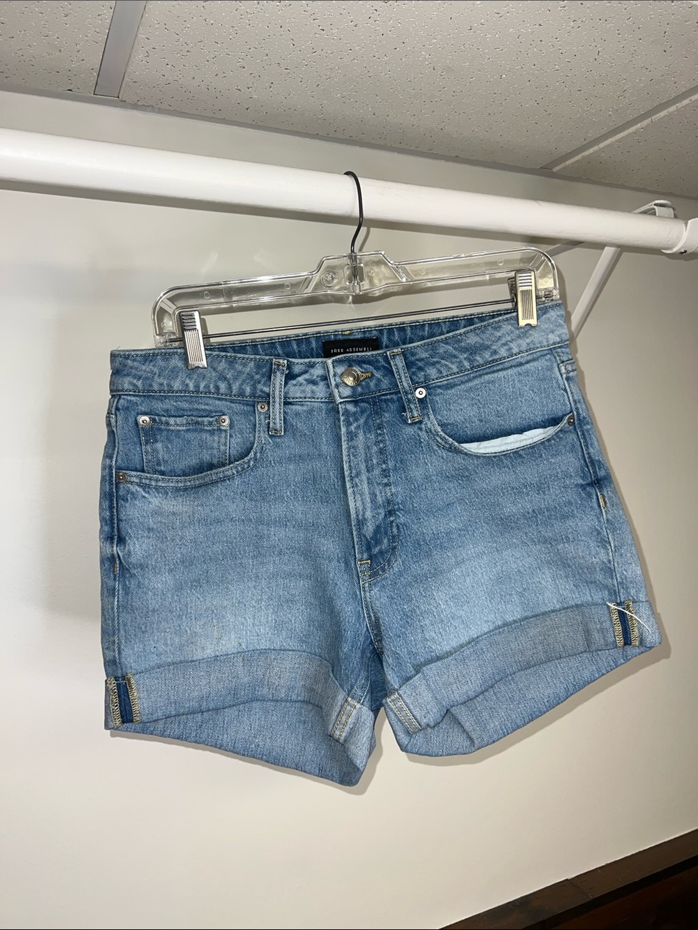 Light Blue Denim Jean Shorts - Women's Cuffed Jean Shorts
